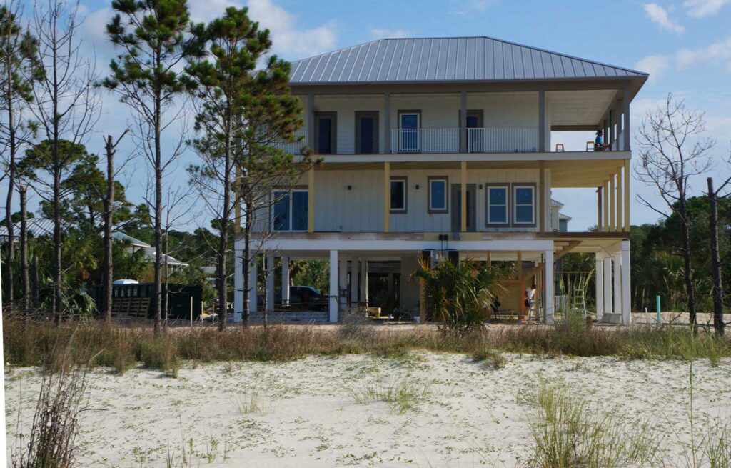 New construction home being built in Mexico Beach, FL