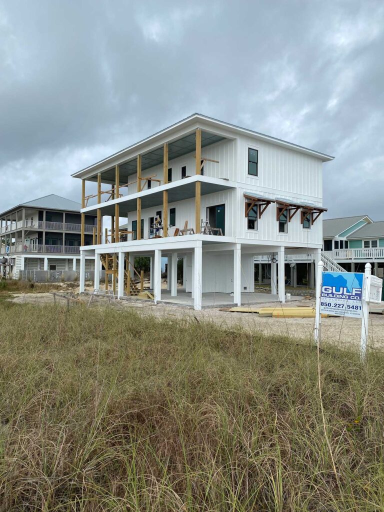 Updated photo of this new waterfront home we are building in Port St Joe.