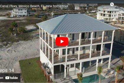 Exterior view of newly completed home by our custom home builders Mexico Beach, FL