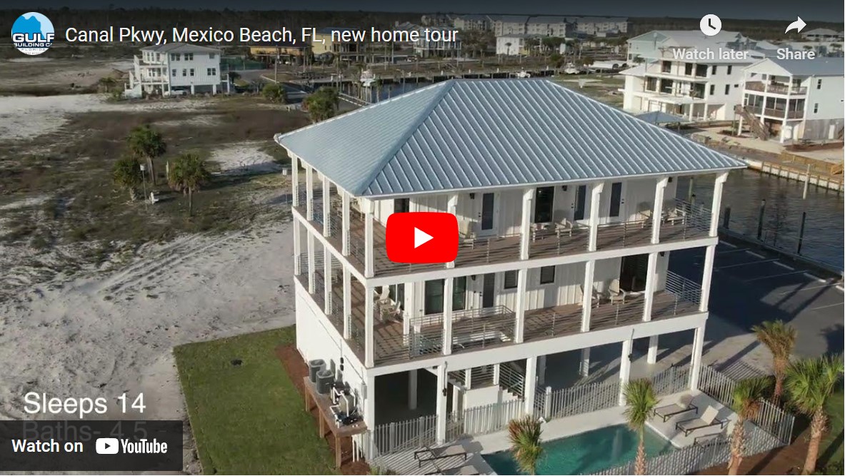 New Custom Home, Canal Pkwy, Mexico Beach, Florida [Video]